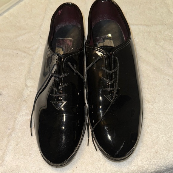 EUC FORMAL AMERICA Men's Black Tuxedo Patent Leather Shoes - Picture 1 of 6